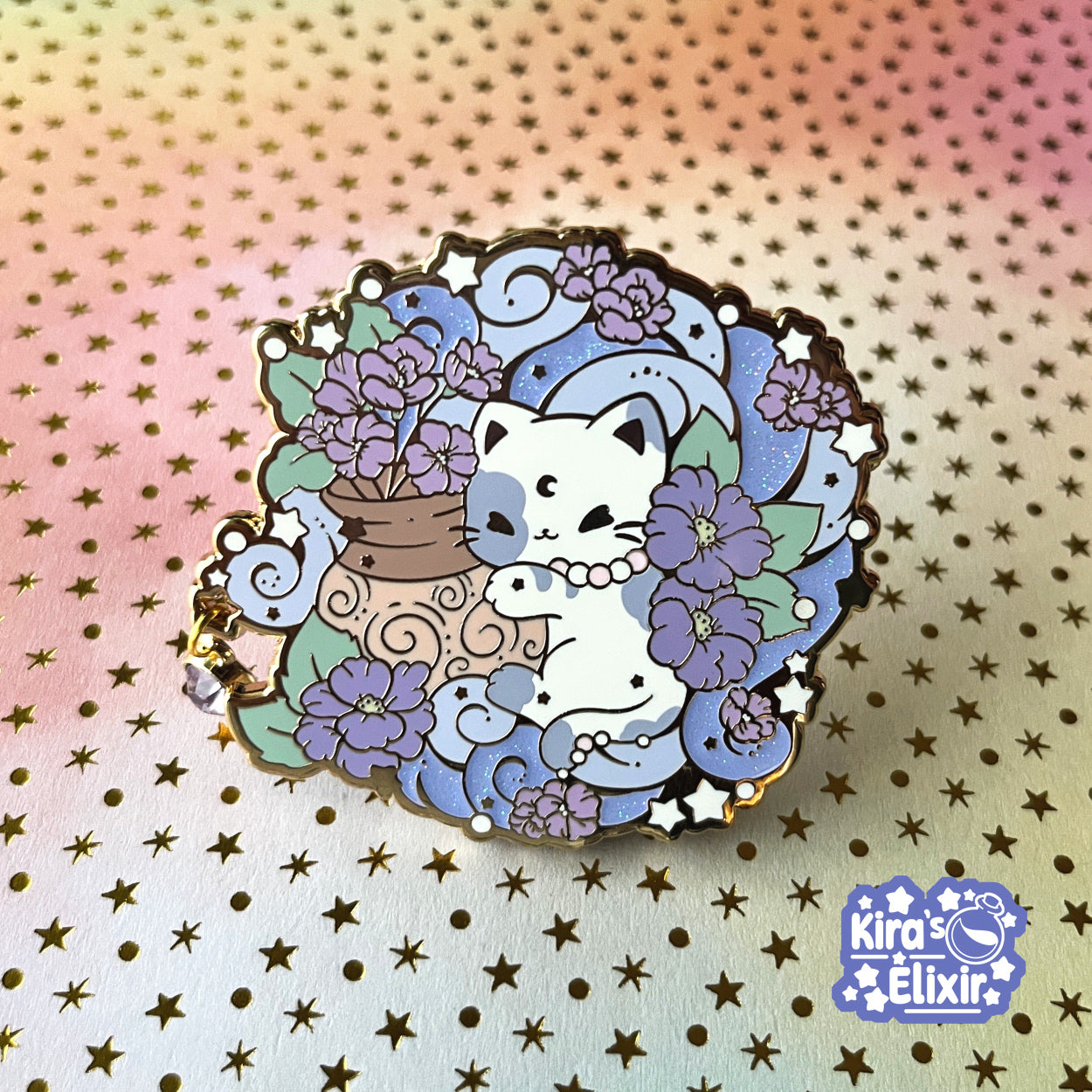 Aquarius Kitty - hard enamel pin
