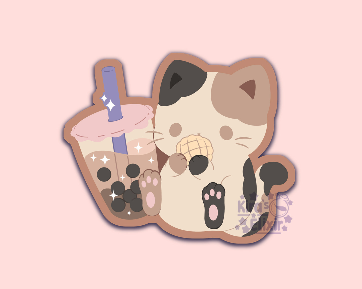 Boba Kitty - vinyl sticker