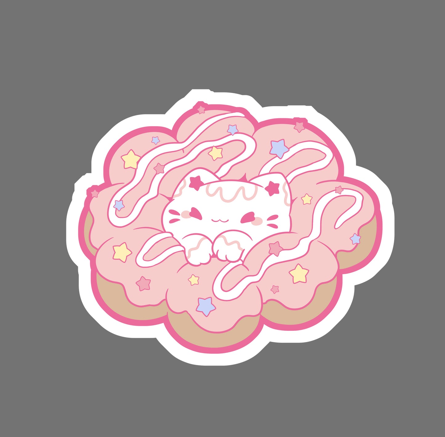 Donut Cat - vinyl sticker