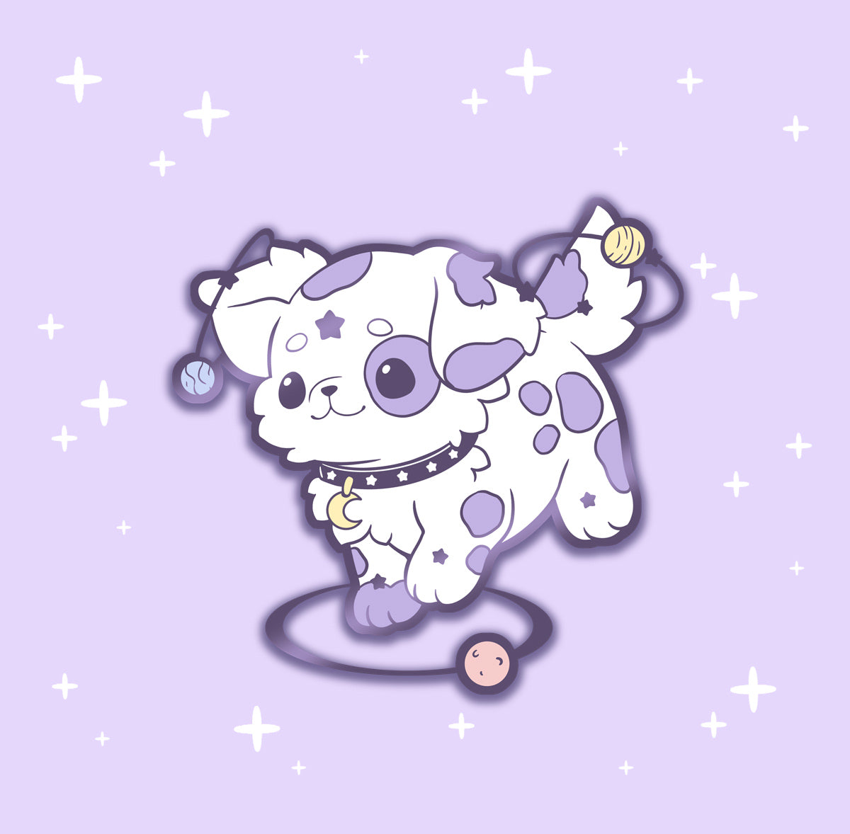 Cosmic Dalmatian - hard enamel pin
