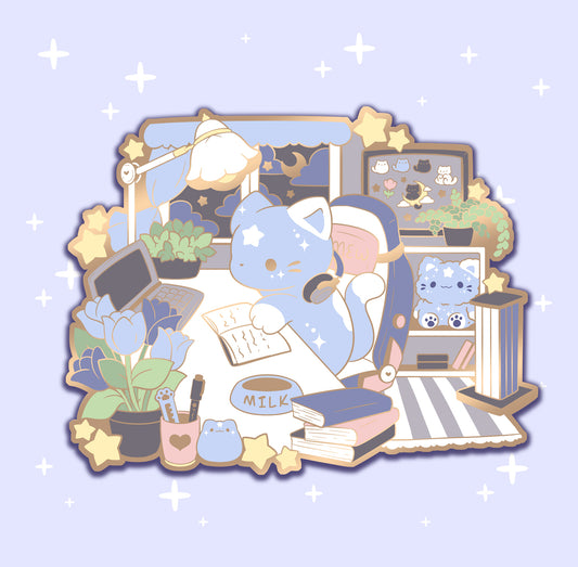 Lofi Kitty - hard enamel pin