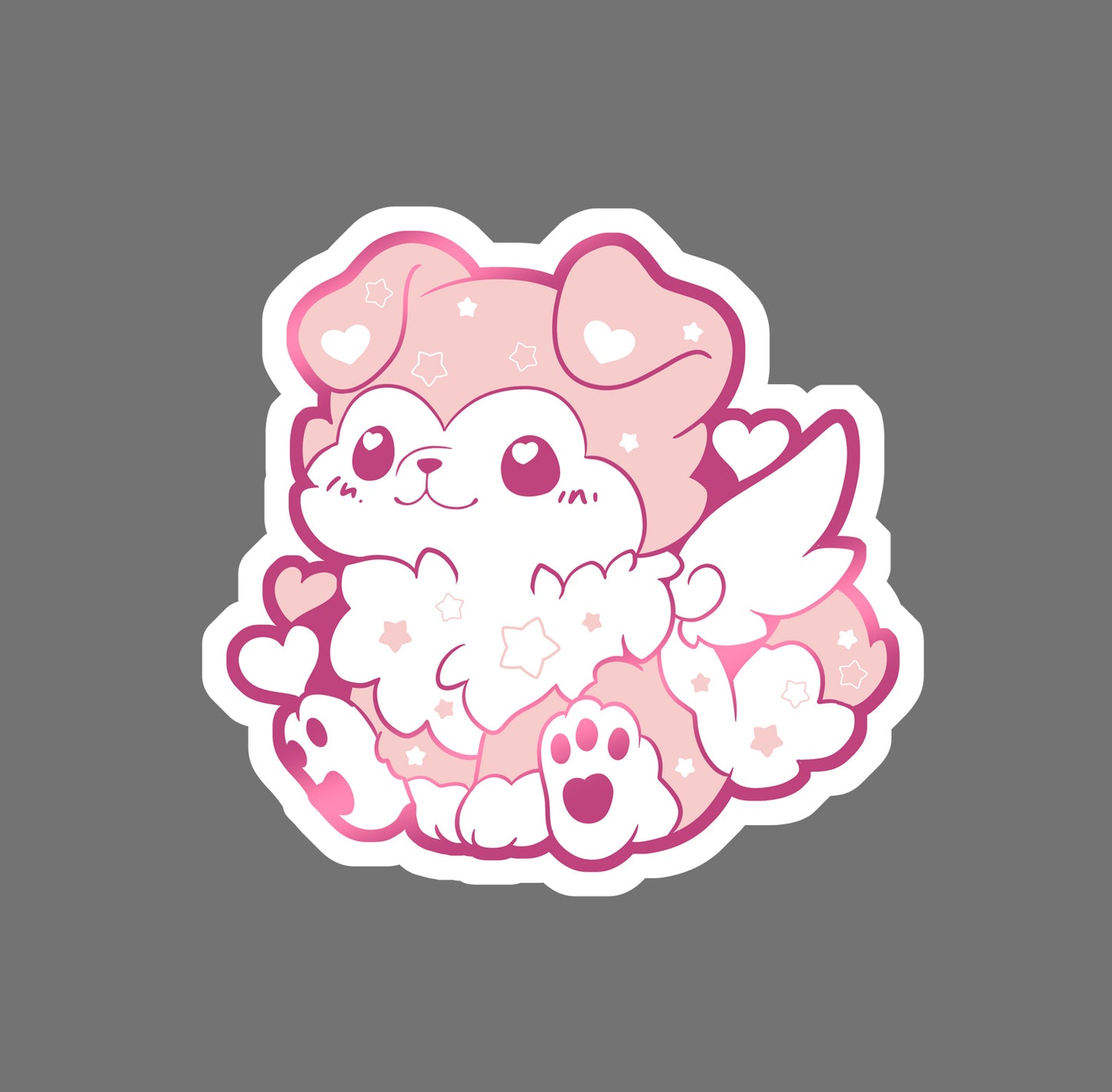 Cupid Sheltie - vinyl sticker