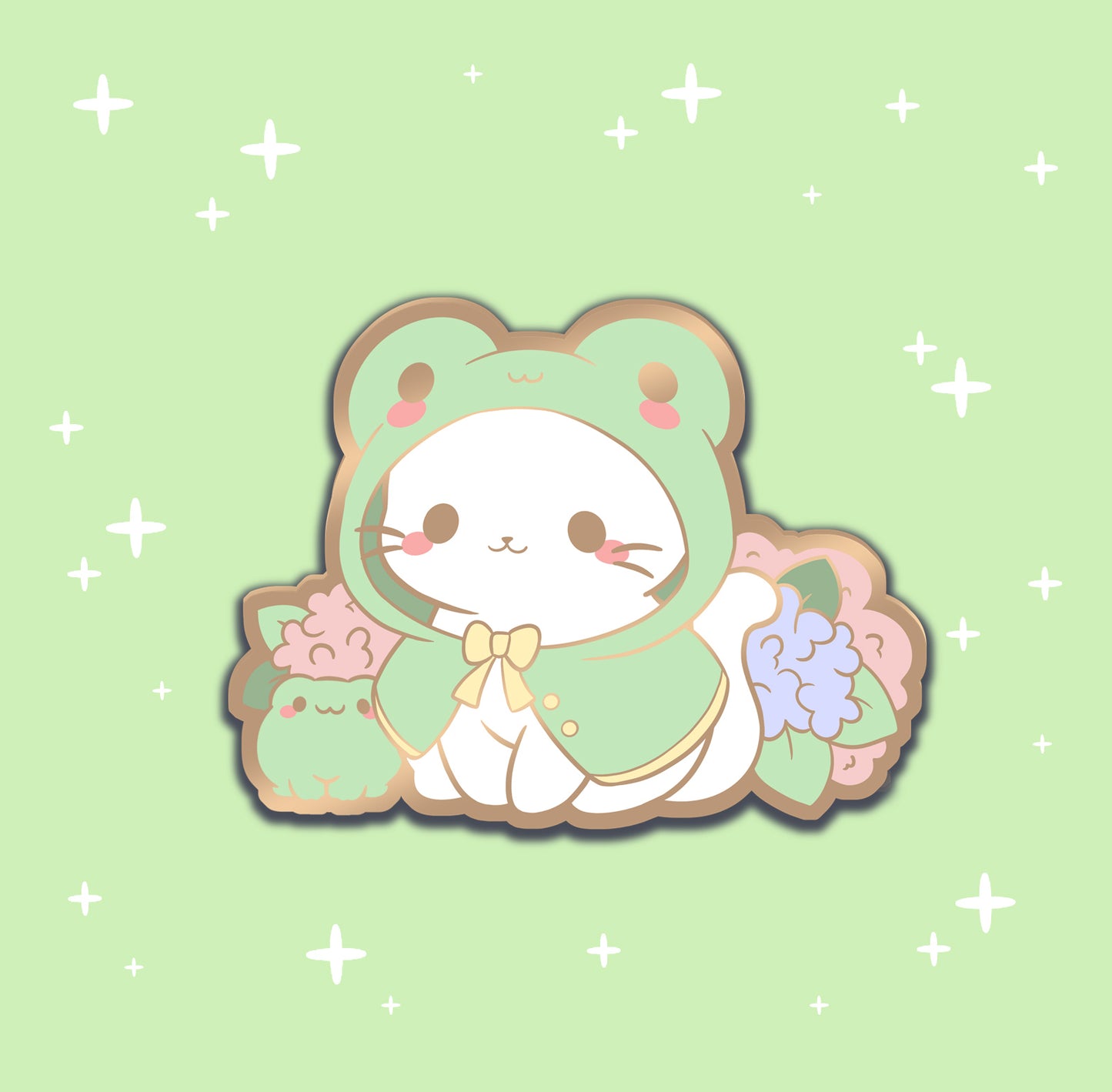 Froggy Dressup - hard enamel pin