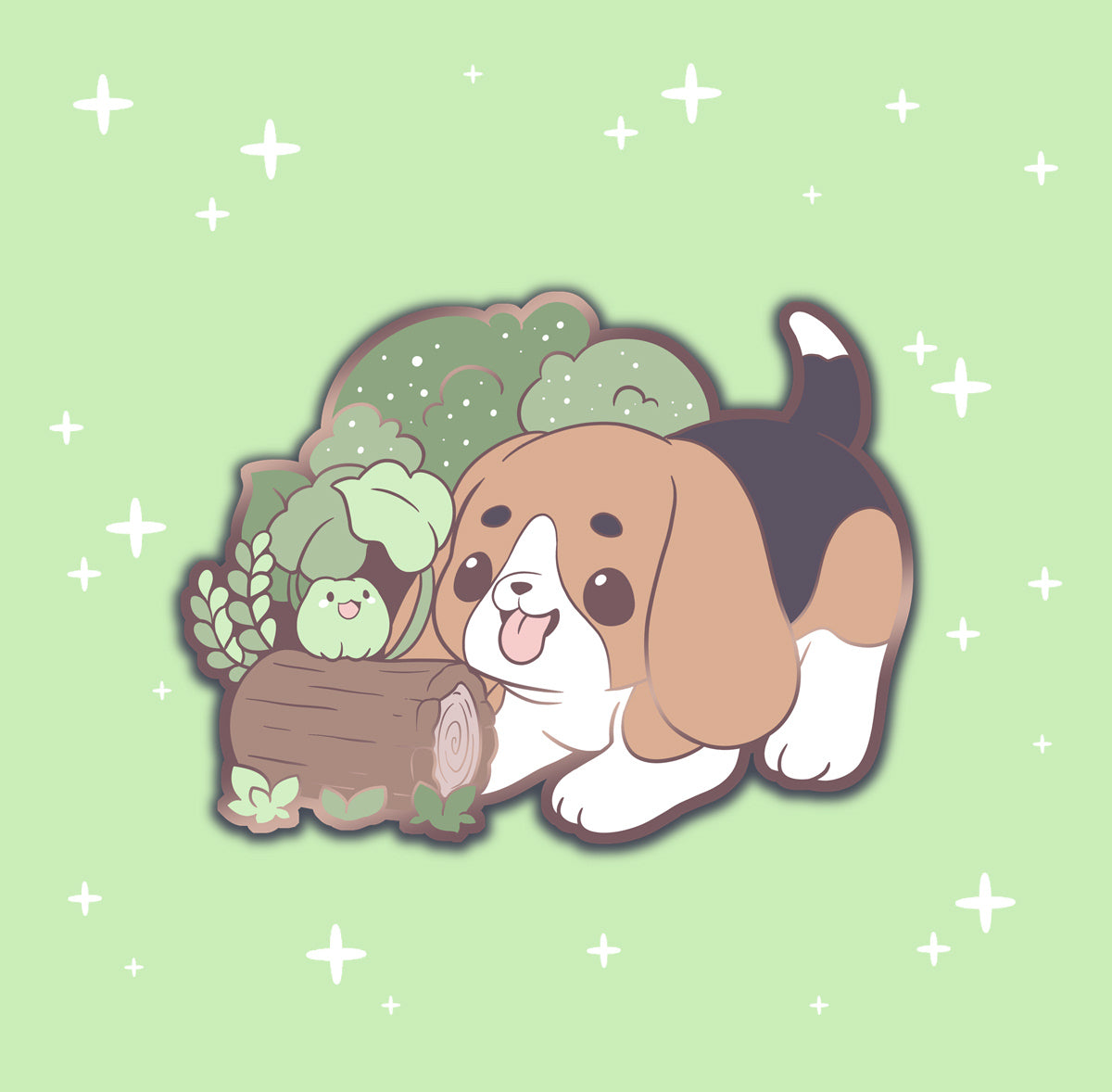 Froggy Hound - hard enamel pin