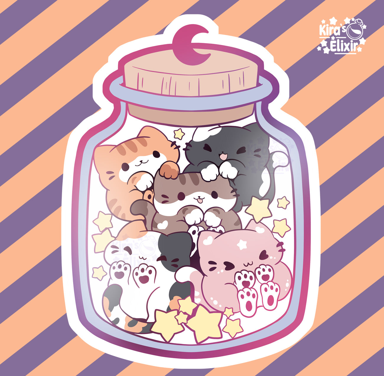 Kitty Jar - vinyl sticker