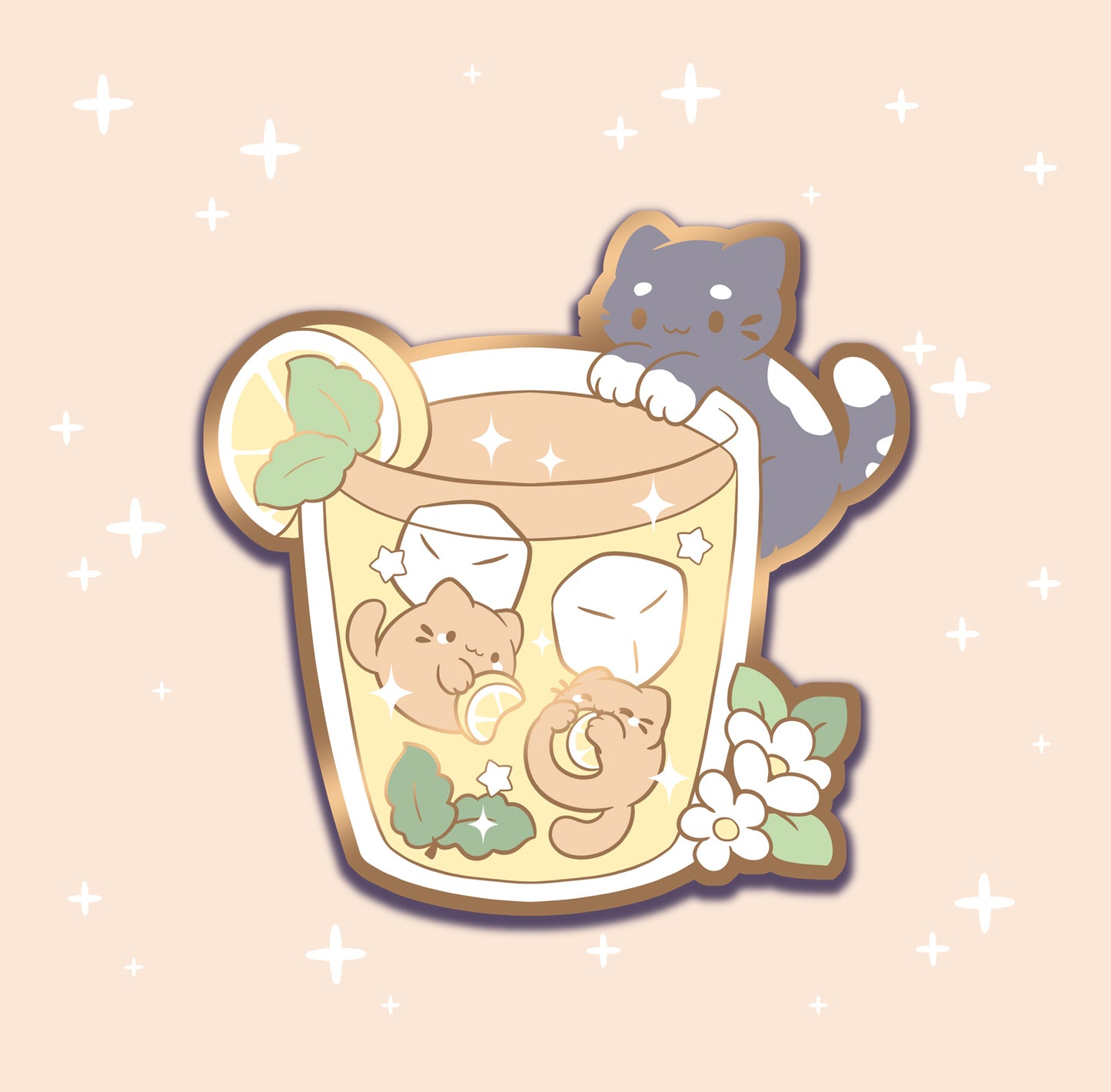 Lemonade Kitty - hard enamel pin