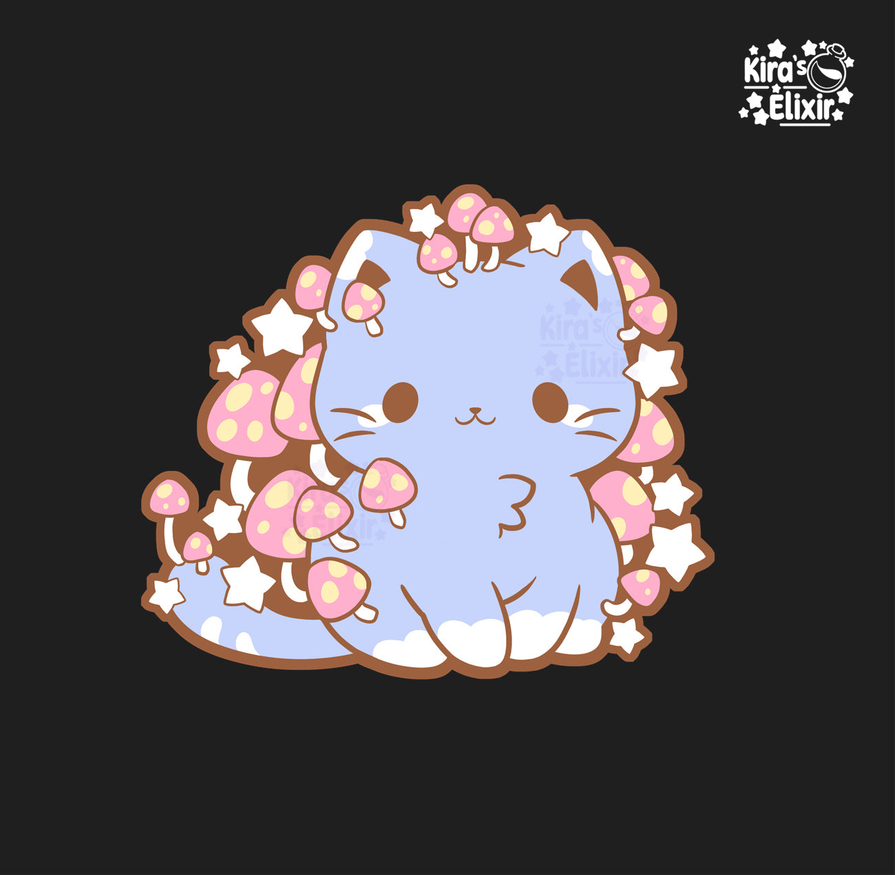 Magic Mush Kitty - hard enamel pin