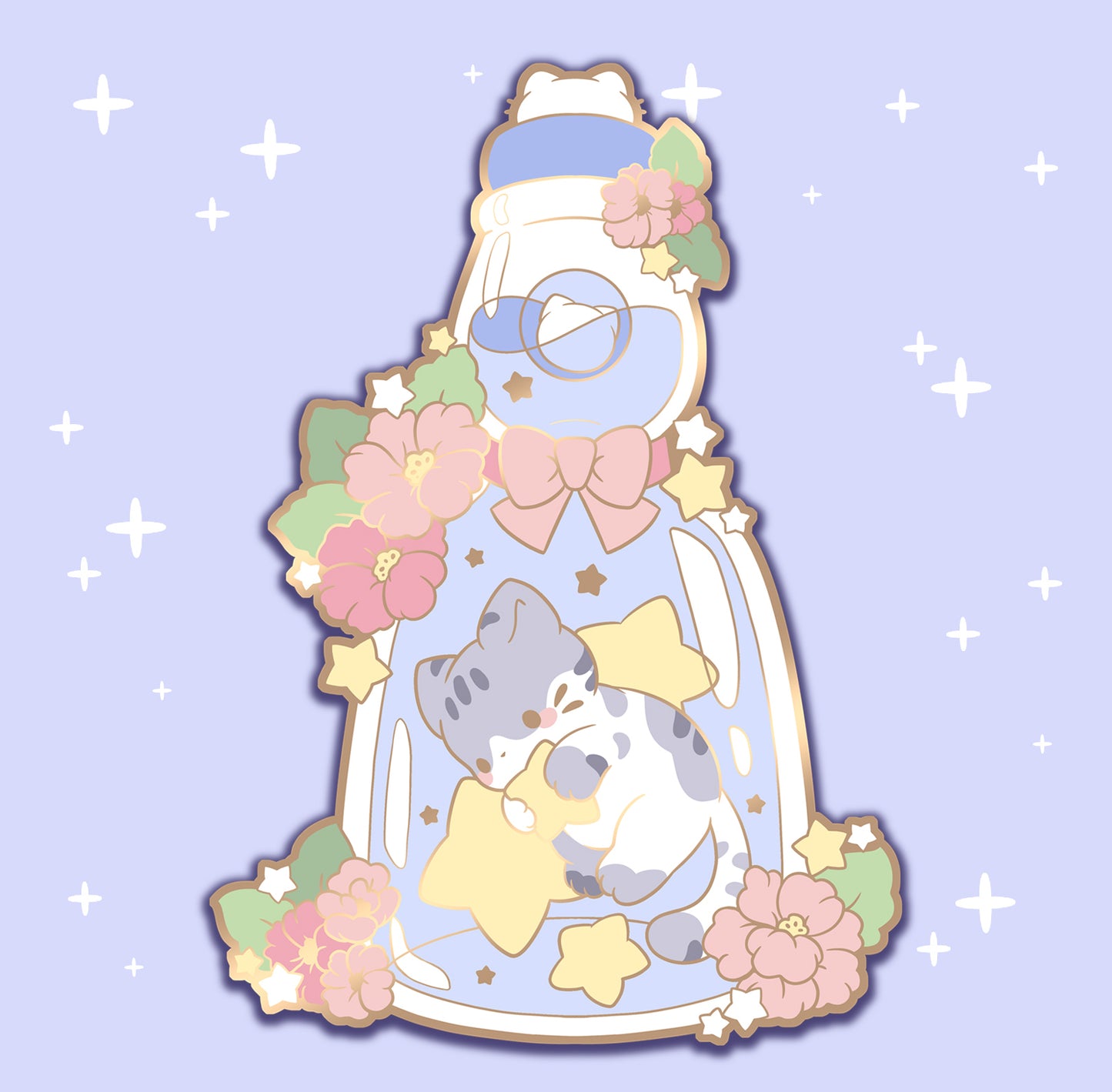 Ramune Cat - hard enamel pin