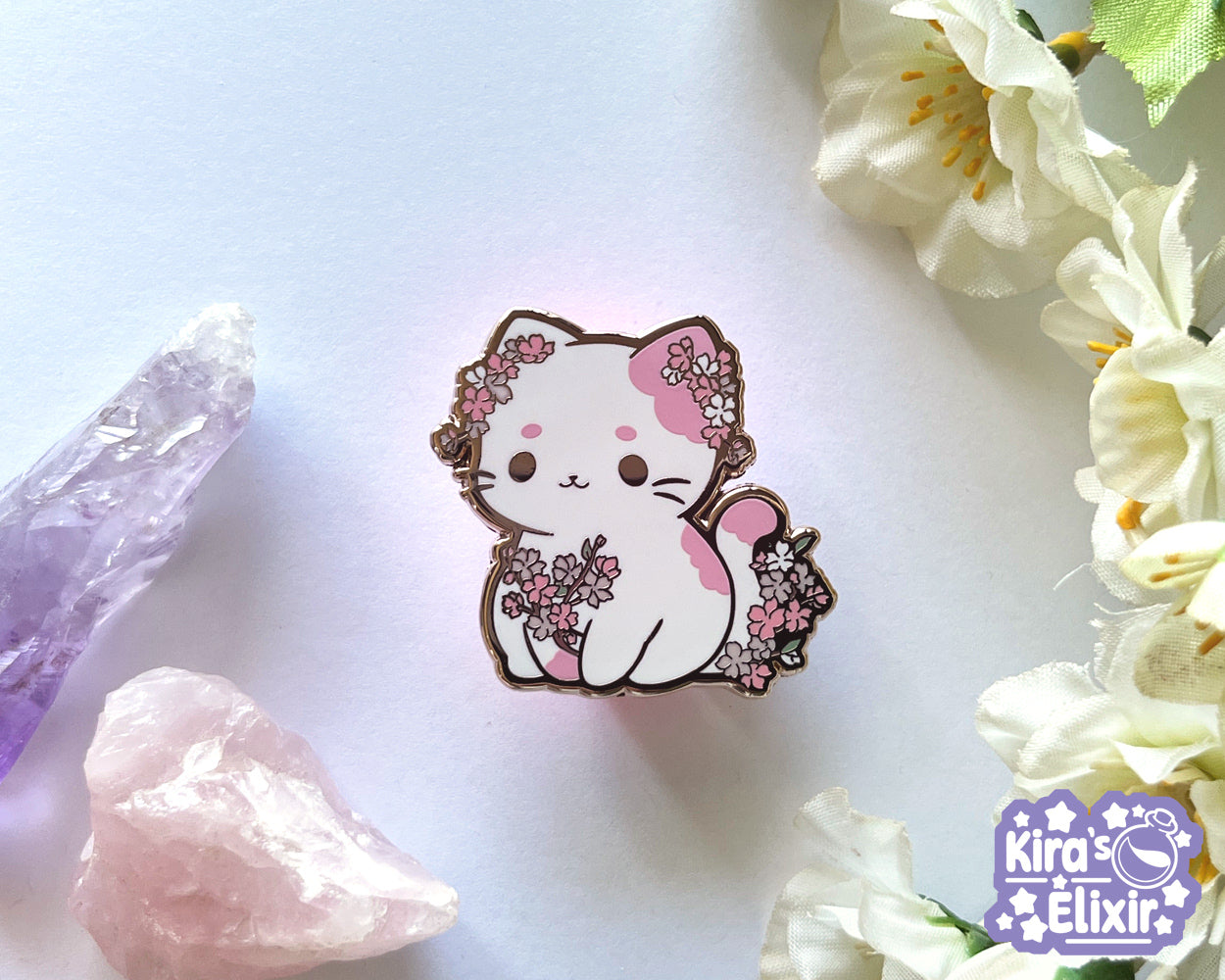 Sakura Kitty - hard enamel pin