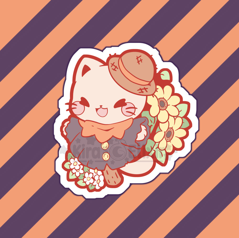 Scarecrow Kitty - vinyl sticker