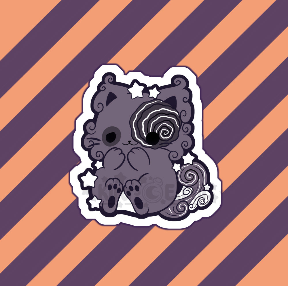 Spiral Kitty - vinyl sticker
