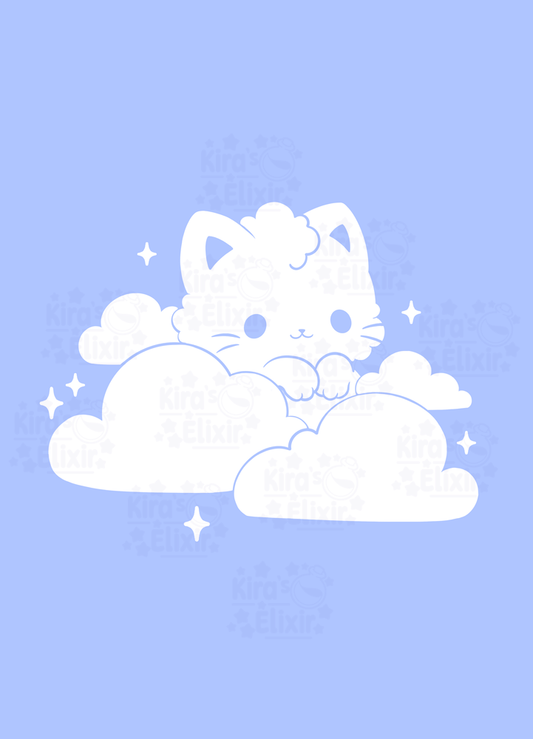 Cloud Kitty - art print