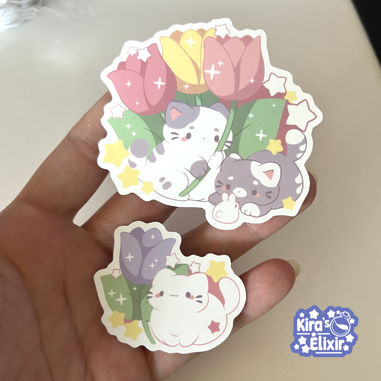 Tulip Cats - April 2025 Sticker