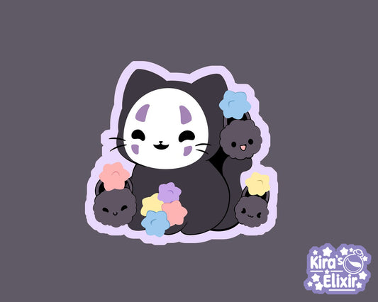 Faceless Kitty - vinyl sticker