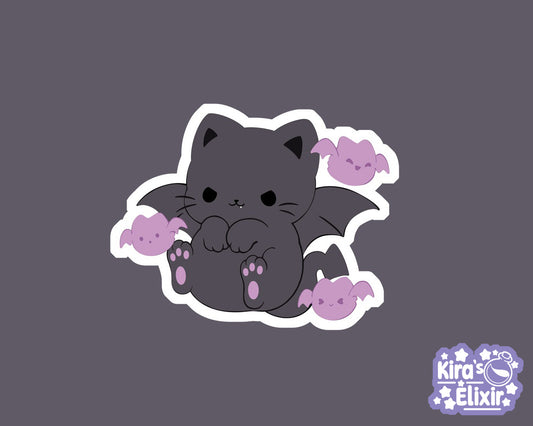 Bat Kitty - vinyl sticker