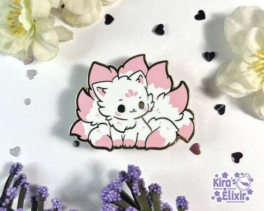 Blush Kitsune - enamel pin