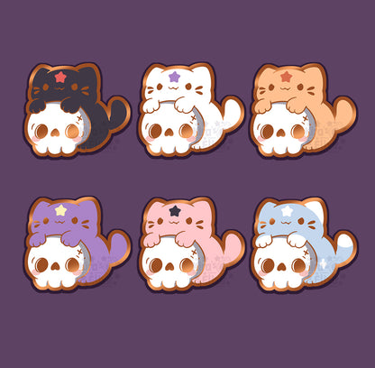 Skull Kitten - hard enamel pin
