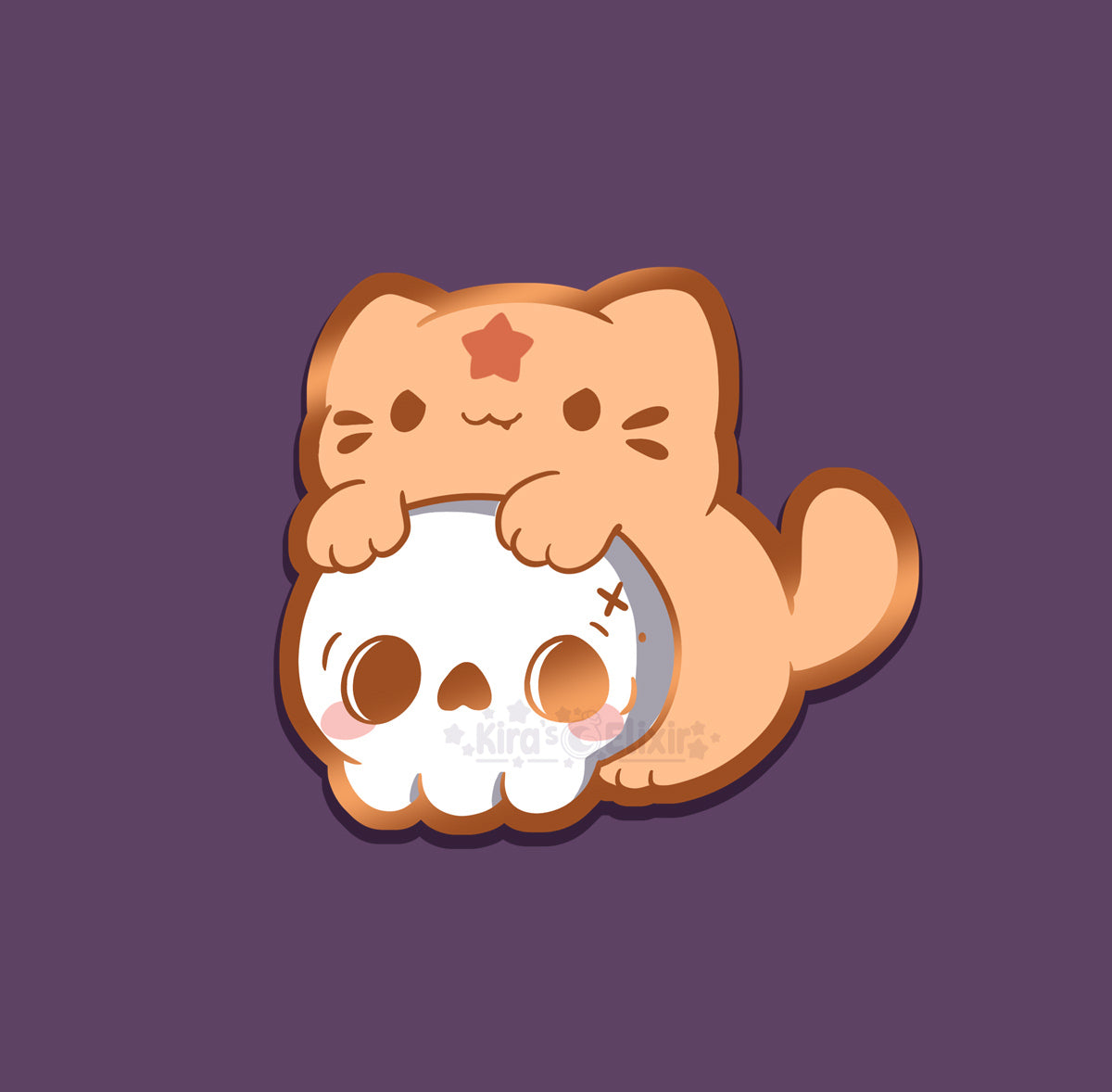 Skull Kitten - hard enamel pin