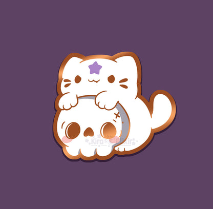 Skull Kitten - hard enamel pin
