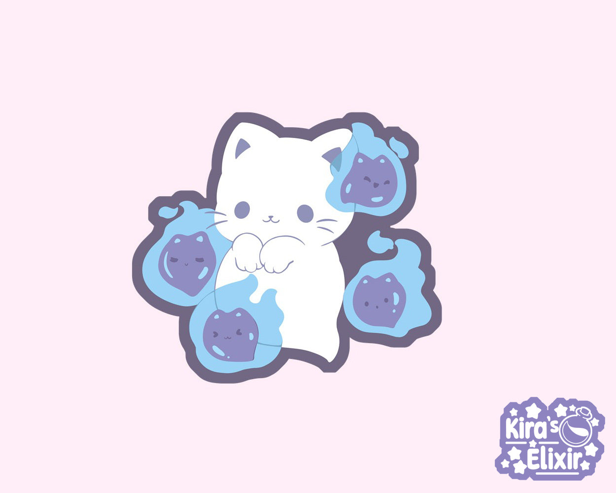 Ghost Kitty - vinyl sticker