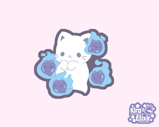 Ghost Kitty - vinyl sticker