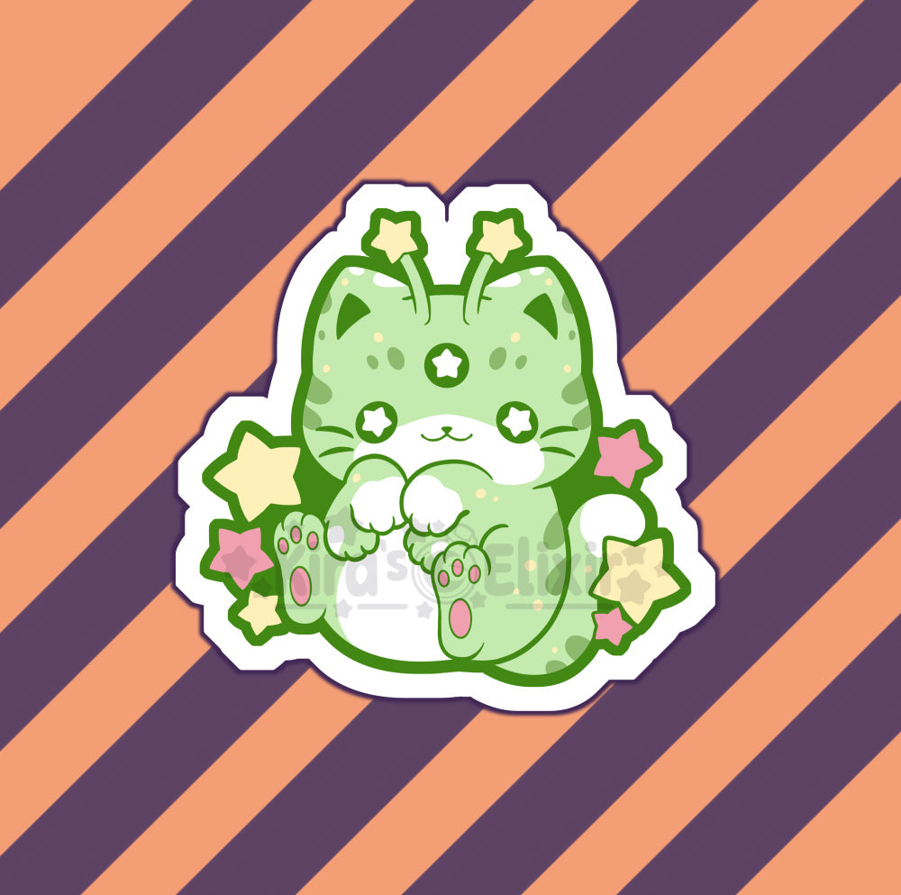 Alien Kitty - vinyl sticker