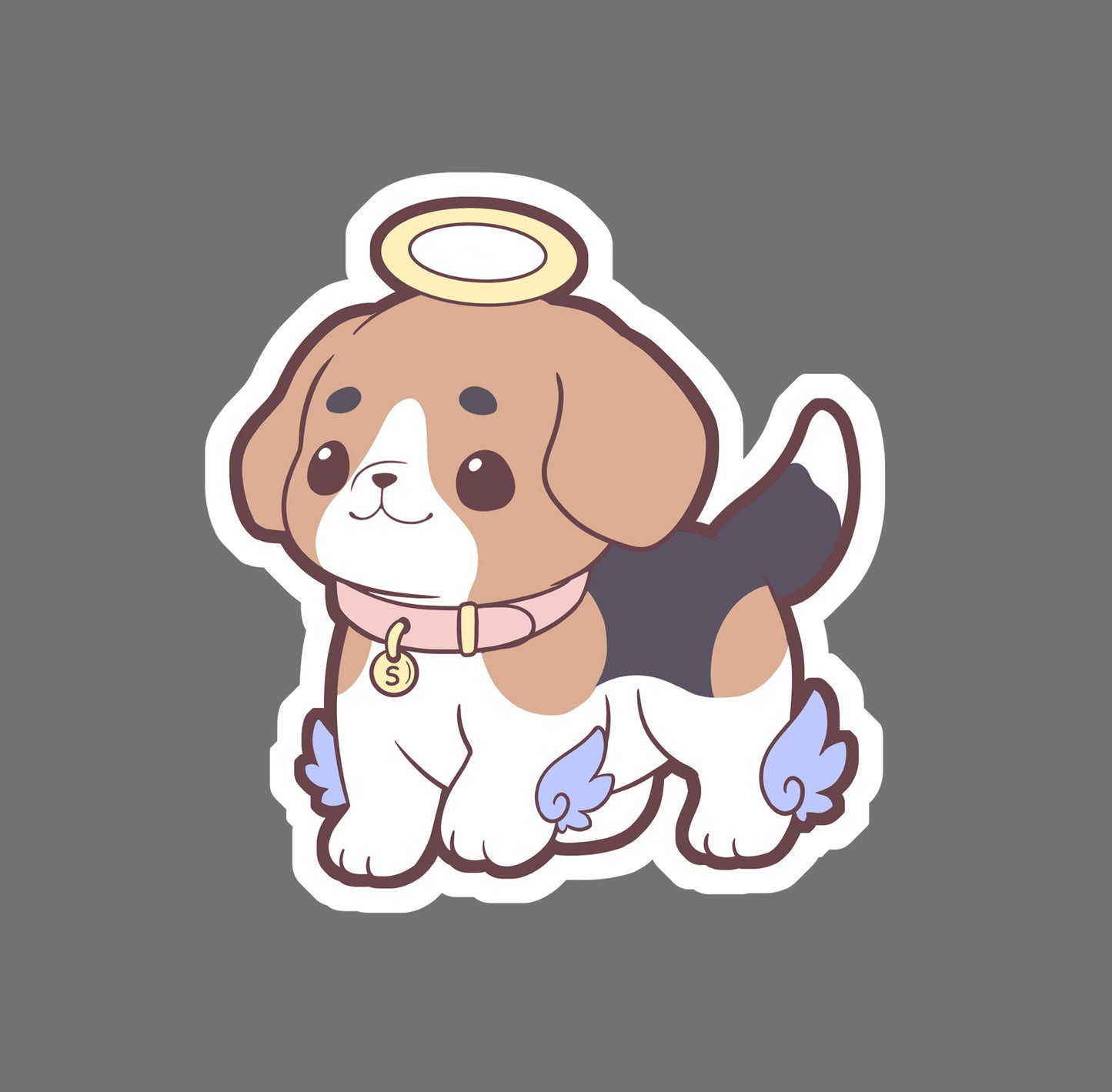 Angel Beagle - vinyl sticker