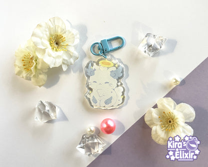 Angel Kitty - acrylic keychain