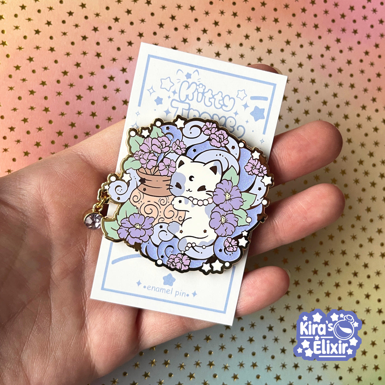 Aquarius Kitty - hard enamel pin