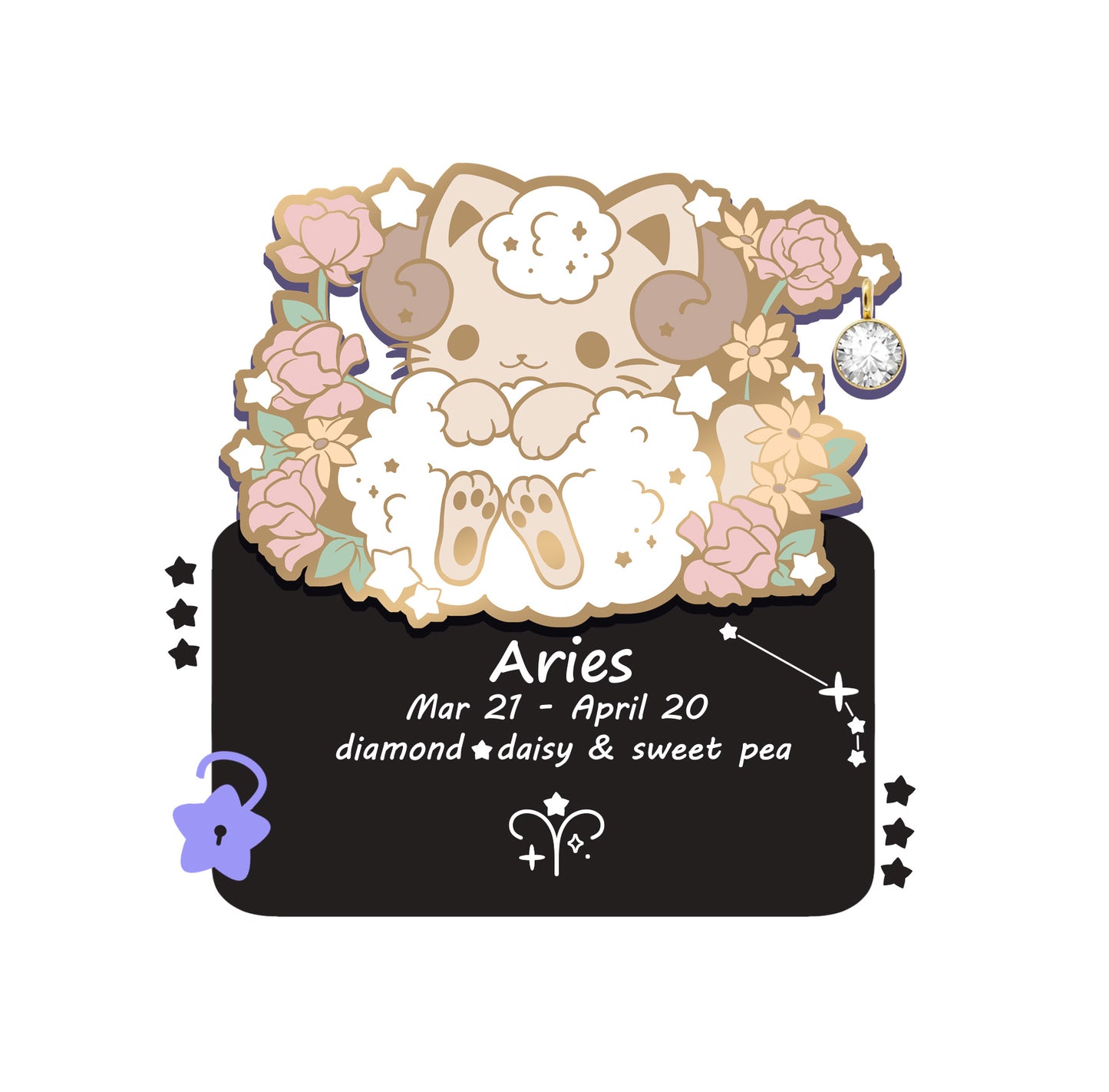 PREORDER: Astrology Kitty Trove Zodiac Enamel Pins