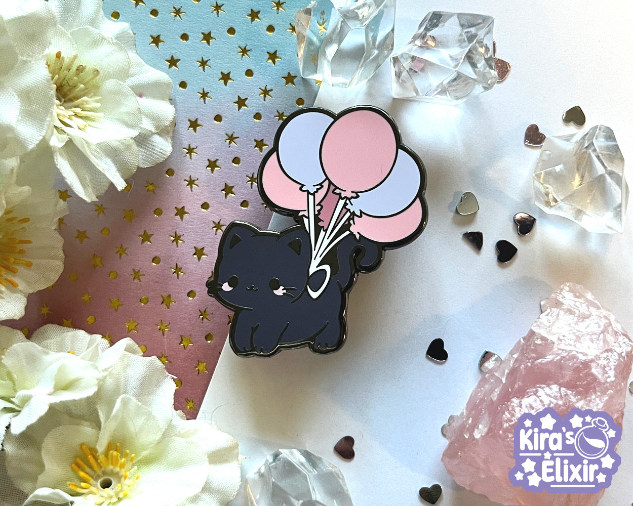 Balloon Kitty - hard enamel pin