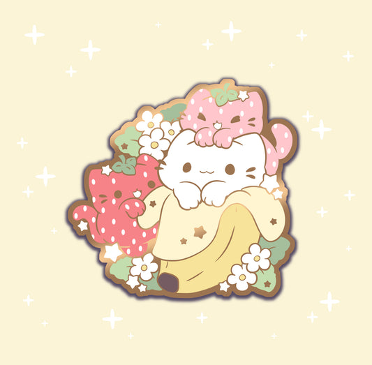 Strawberry Banyana - hard enamel pin