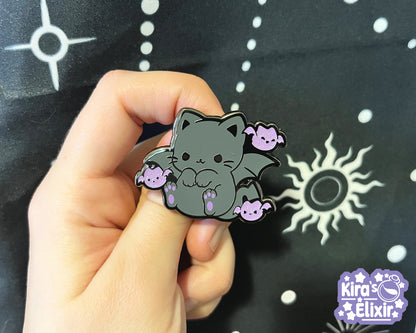 Bat Kitty - hard enamel pin