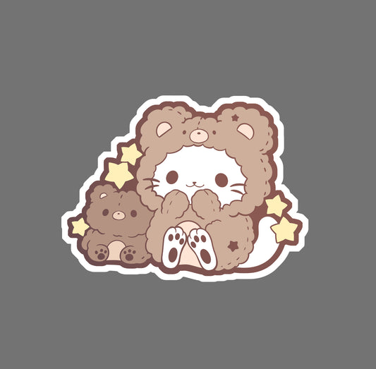 Bear Dressup - vinyl sticker