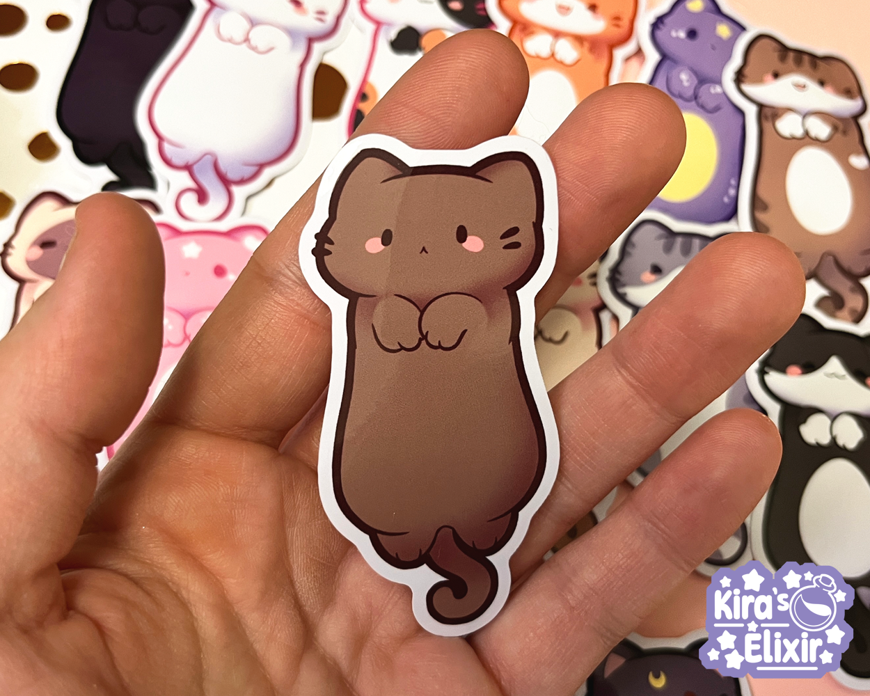 Long Kitties - vinyl stickers