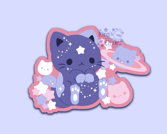 Cosmic Kitty - vinyl sticker