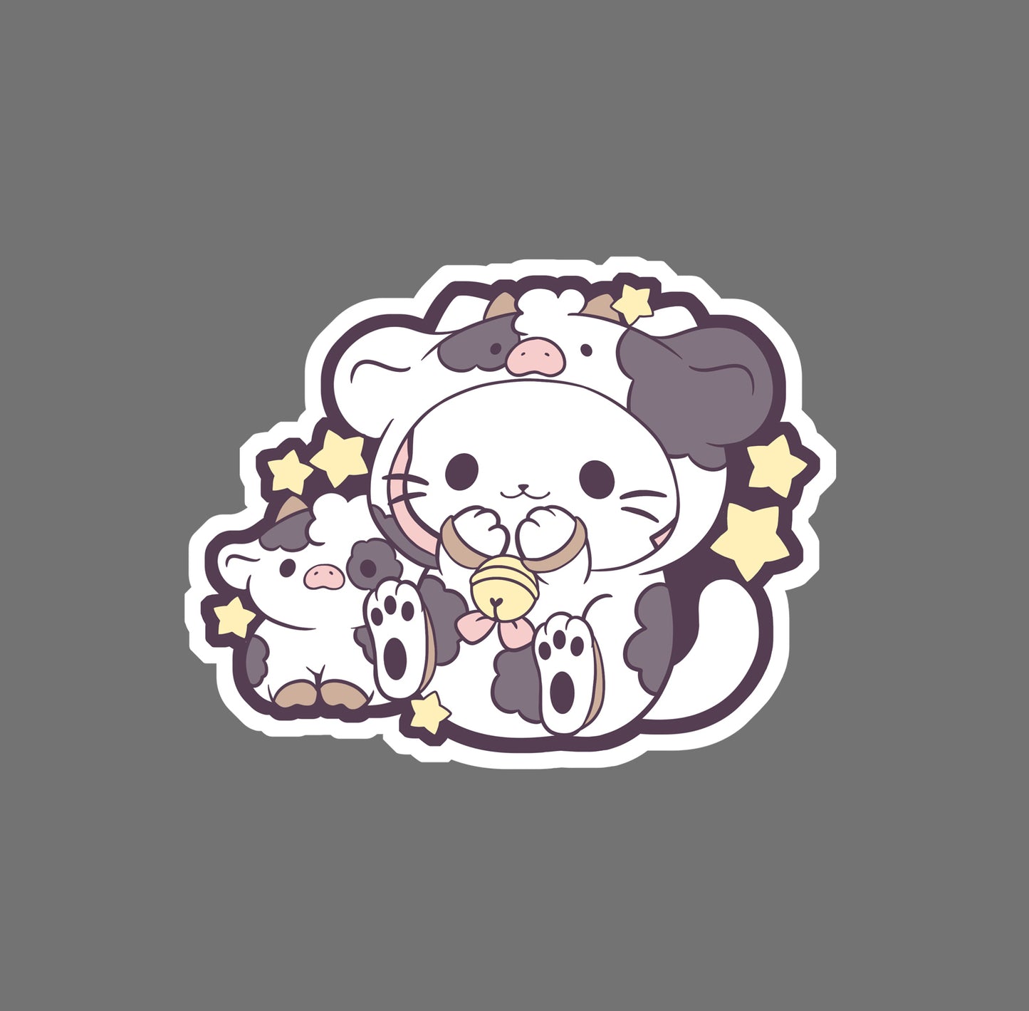 Cow Dressup - vinyl sticker
