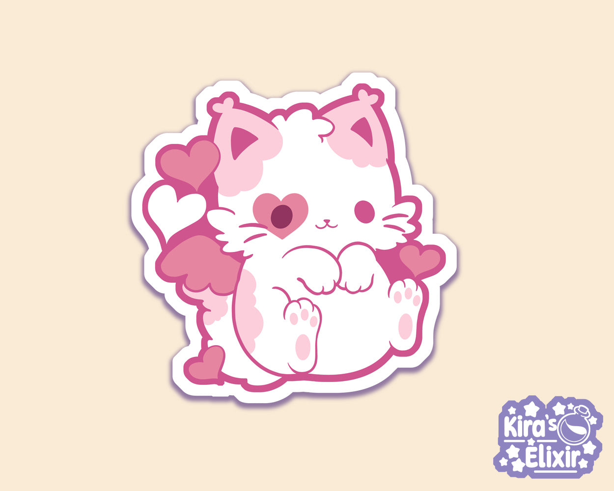 Cupid Kitty - vinyl sticker