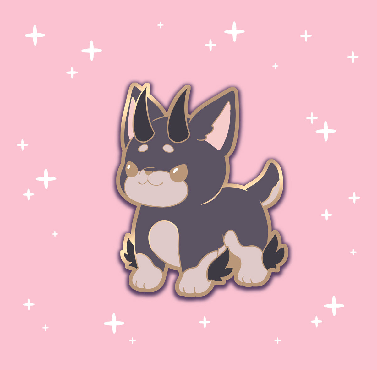 Demon Dobermann - hard enamel pin