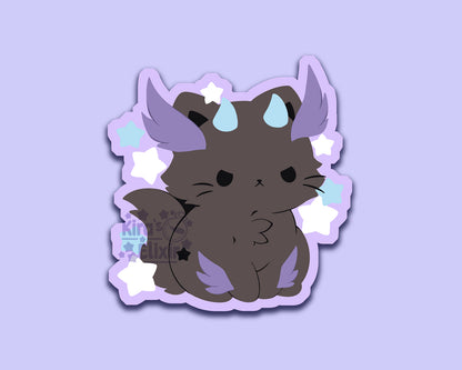 Demon Kitty - vinyl sticker