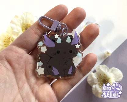 Demon Kitty - acrylic keychain