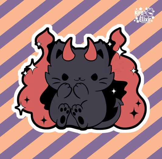 Devil Kitty - vinyl sticker