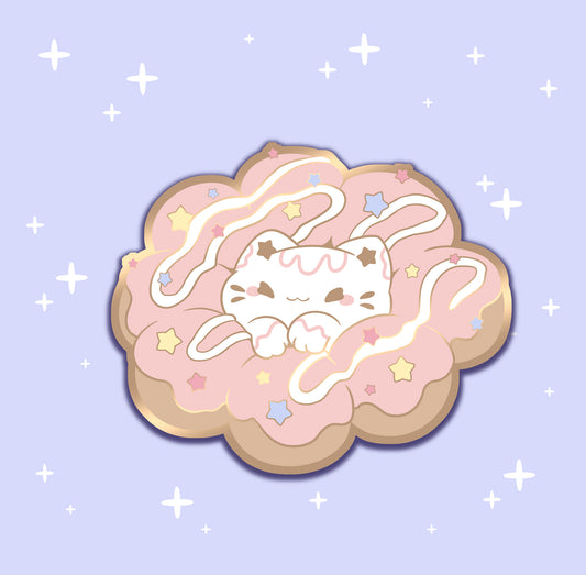 Donut Cat - hard enamel pin