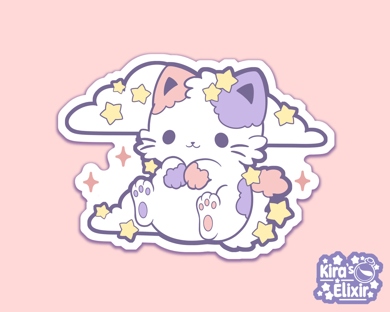 Dreamy Kitty - vinyl sticker