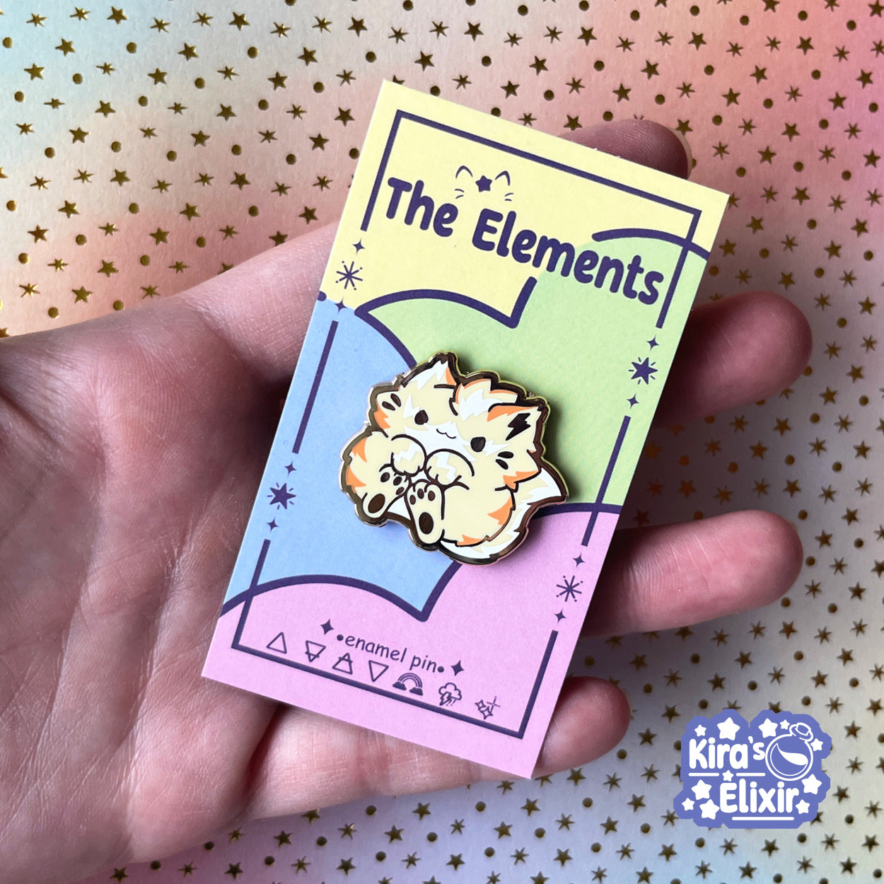 Lightning Elemental - hard enamel pin