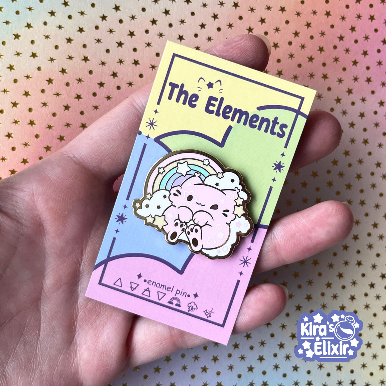 Rainbow Elemental - hard enamel pin