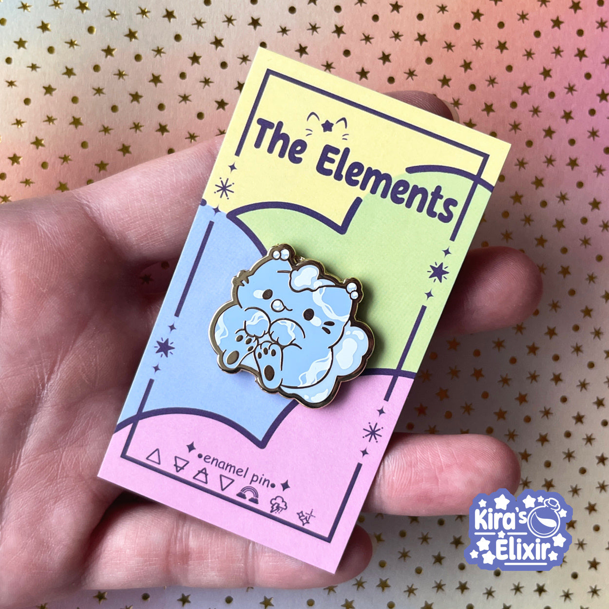 Water Elemental - hard enamel pin