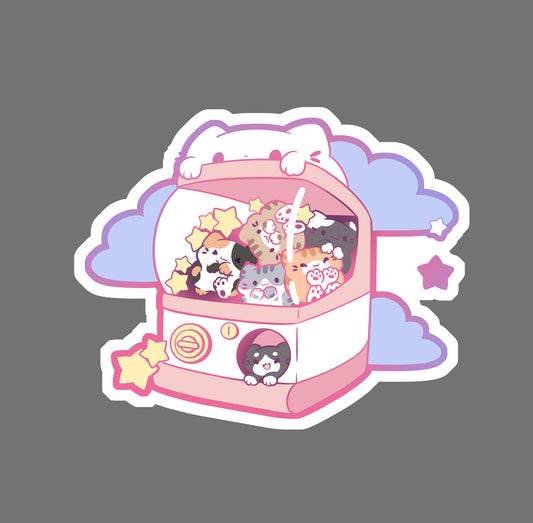 Gachapon Cats - vinyl sticker
