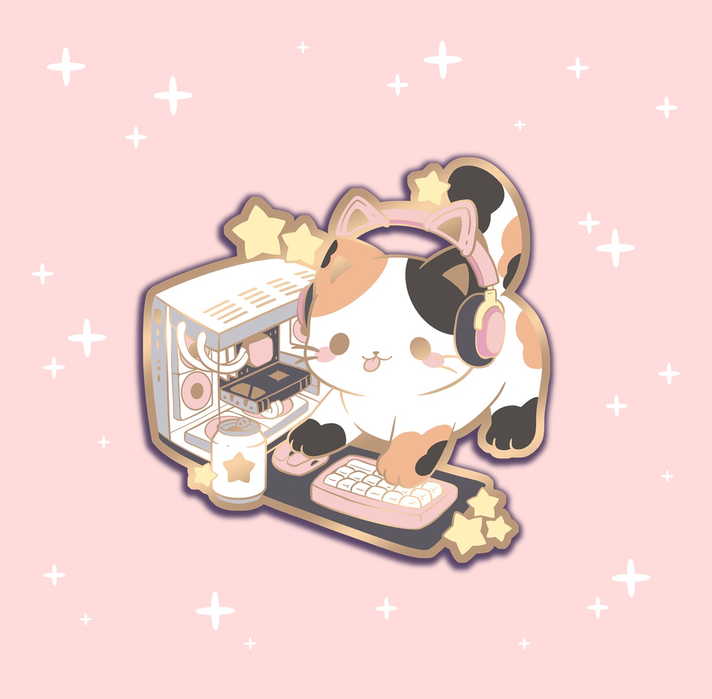 Gamer Cat - hard enamel pin