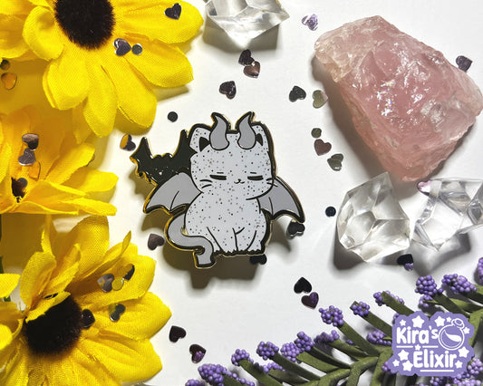 Gargoyle Kitty - hard enamel pin